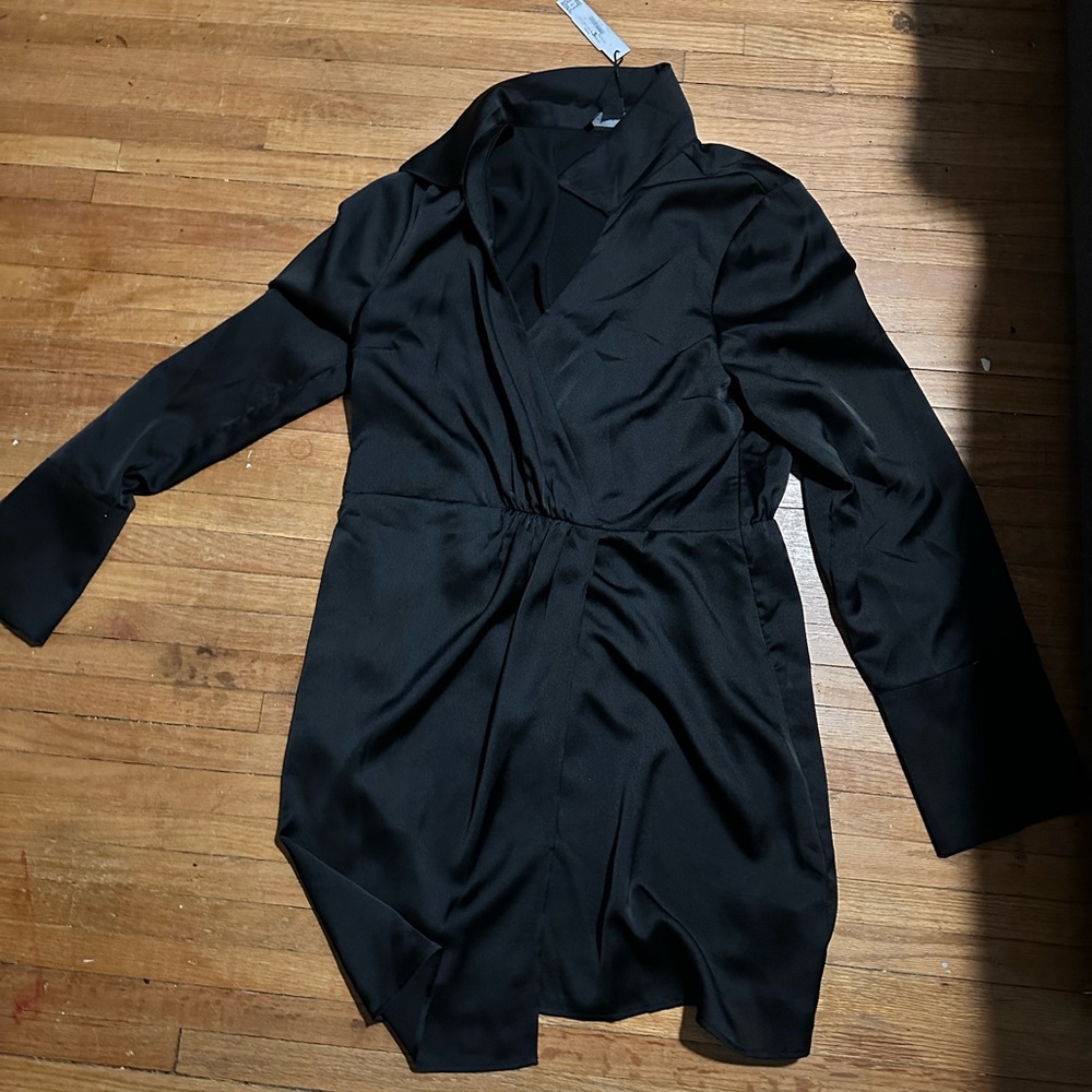 Elegant Black Wrap Dress